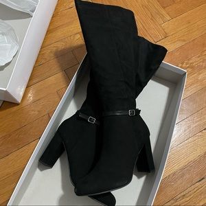 Lauren Conrad Tall Black Suede Winter Boots Brand New in Box Size 9.5